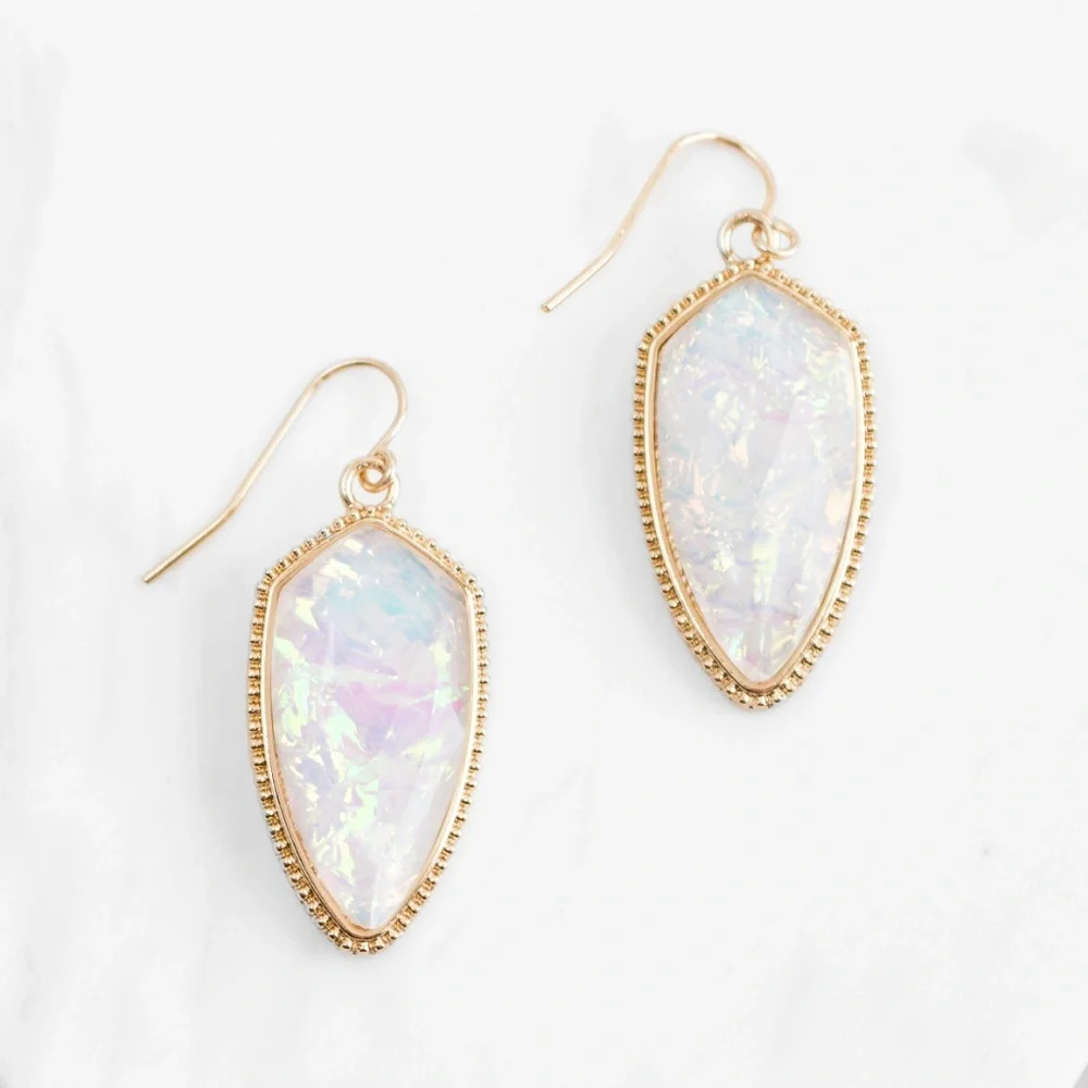 'Exton' Acetate Marquee Earrings